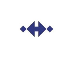 H logo design vector template