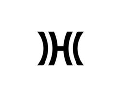 H logo design vector template