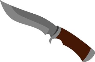 cuchillo pequeño, ilustración, vector sobre fondo blanco.