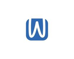 W logo design vector template