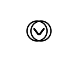 plantilla de vector de diseño de logotipo v