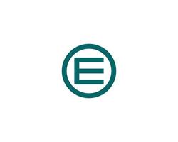 E logo design vector template