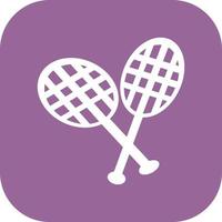 Tennis rackets, icon illustration, vector on white background