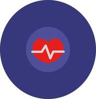 Healthy heart beat, illustration, vector on a white background.