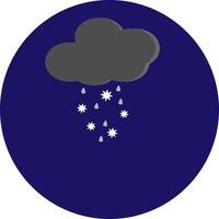 Snow falling from a cloud, illustration, vector, on a white background. vector