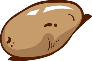 Big potato, illustration, vector on a white background.