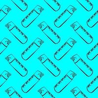 Blue lighter, seamless pattern on blue background. vector