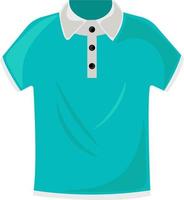 Blue shirt, illustration, vector on white background.