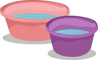 Two tubs ,illustration, vector on white background.