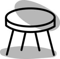 Black simple chair, illustration, on a white background. vector