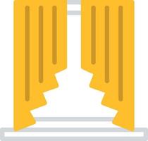 Stylish yellow curtains, illustration, vector, on a white background. vector