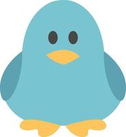 Blue penguin, illustration, vector, on a white background. vector