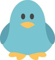 Blue penguin, illustration, vector, on a white background. vector