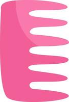 Pink cosmetic comb, illustration, vector on a white background.