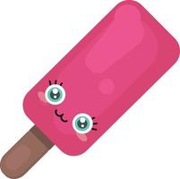 Pink ice cream ,illustration,vector on white background vector