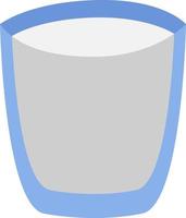 Glass of milk, illustration, vector on a white background.