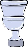 Toilet bowl, illustration, vector on white background.
