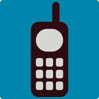 Old mobile phone, illustration, vector, on a white background. vector