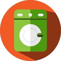 Electronic washing machine, illustration, vector, on a white background. vector