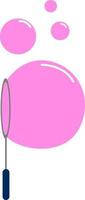 Pink bubbles, illustration, vector on white background.