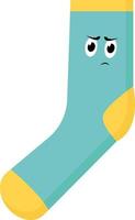 Mad sock, illustration, vector on white background.