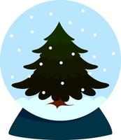 Winter tree, illustration, vector on white background.