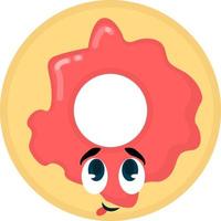 Cute donut, illustration, vector on white background.