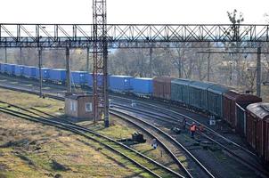 Sunny railway landscape photo