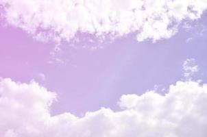 Beautiful blue sky background template with some space for input text message below isolated on blue photo