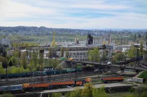 Landscape of an industrial district in the Kharkov city from a bird's eye view photo