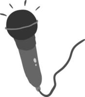 Flat microphone, illustration, vector on white background.