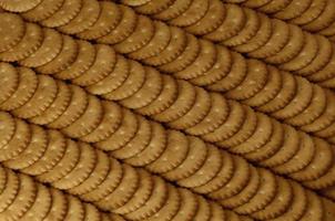 Closeup of salted crackers photo