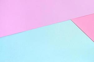 Texture background of fashion pastel colors. Pink, violet and blue geometric pattern papers. minimal abstract photo