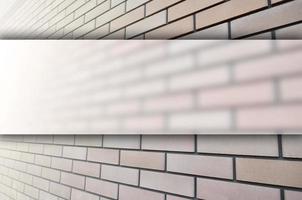 Detailed picture of a quality and ideally smooth brickwork in perspective photo