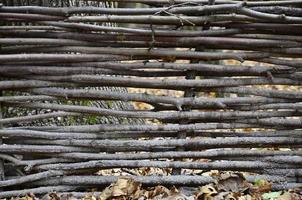 Decorative wooden fence texture photo
