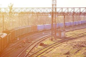 Sunny railway landscape photo