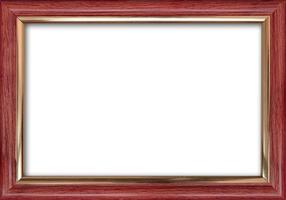 Empty picture frame with a free place inside, isolated on white photo