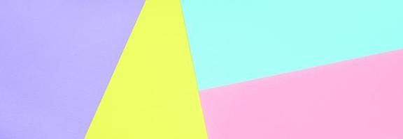 Texture background of fashion pastel colors. Pink, violet, yellow and blue geometric pattern papers. minimal abstract photo