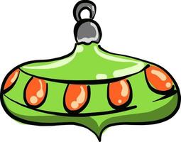 Green toy for tree decoration ,illustration,vector on white background vector