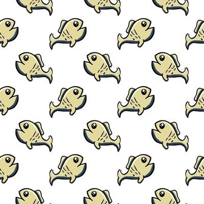 Small fish ,seamless pattern on white background.