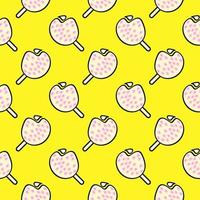 Melted ice cream,seamless pattern on yellow background. vector