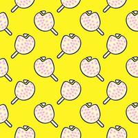 Melted ice cream,seamless pattern on yellow background. vector