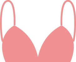 Pink triangle bra, illustration, vector, on a white background. vector
