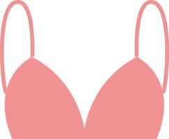 Pink triangle bra, illustration, vector, on a white background. vector