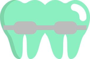Tooth braces, illustration, vector, on a white background. vector