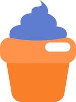 Sweet cupcake, illustration, vector, on a white background. vector