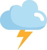 Thunder cloud, illustration, vector, on a white background. vector