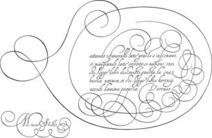 ejemplo de escritura con l mayúscula, ilustración vintage. vector