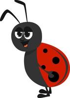 Ladybug , illustration, vector on white background