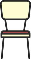 White kitchen chair, illustration, on a white background. vector